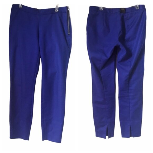 Aritzia Babaton Cecil Cotton Straight Slim Ankle Slits Side Zip Spandex Preppy - Picture 1 of 15